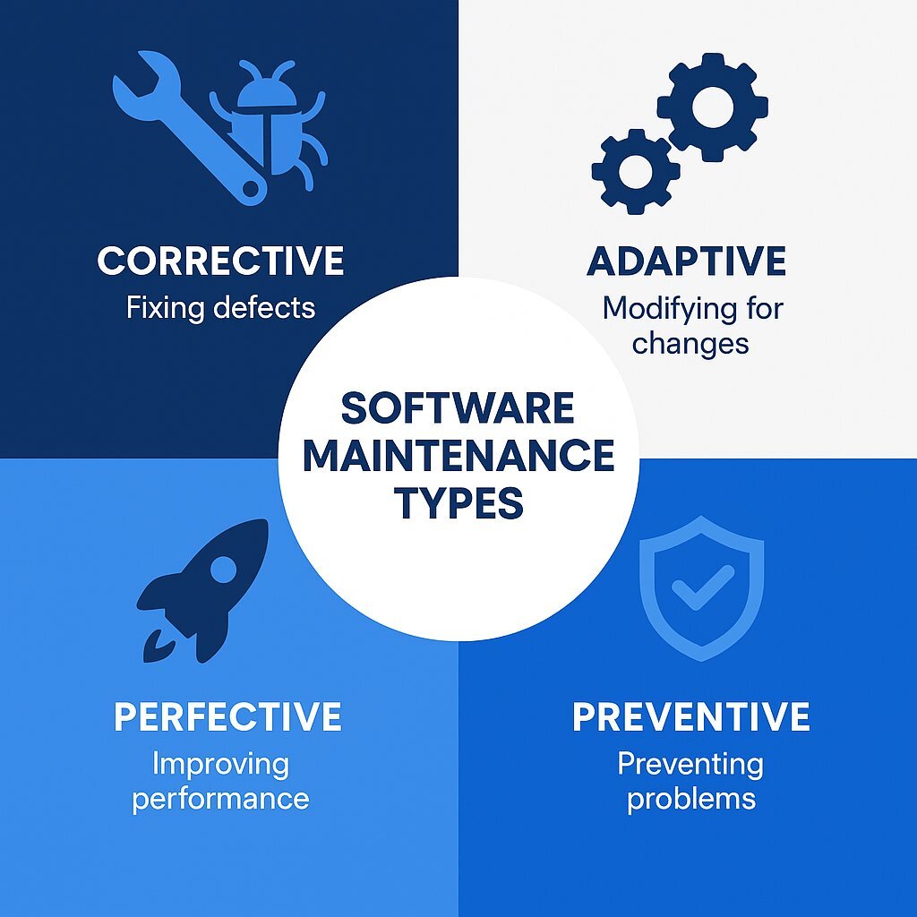 Types of Software Maintenance: Infographic