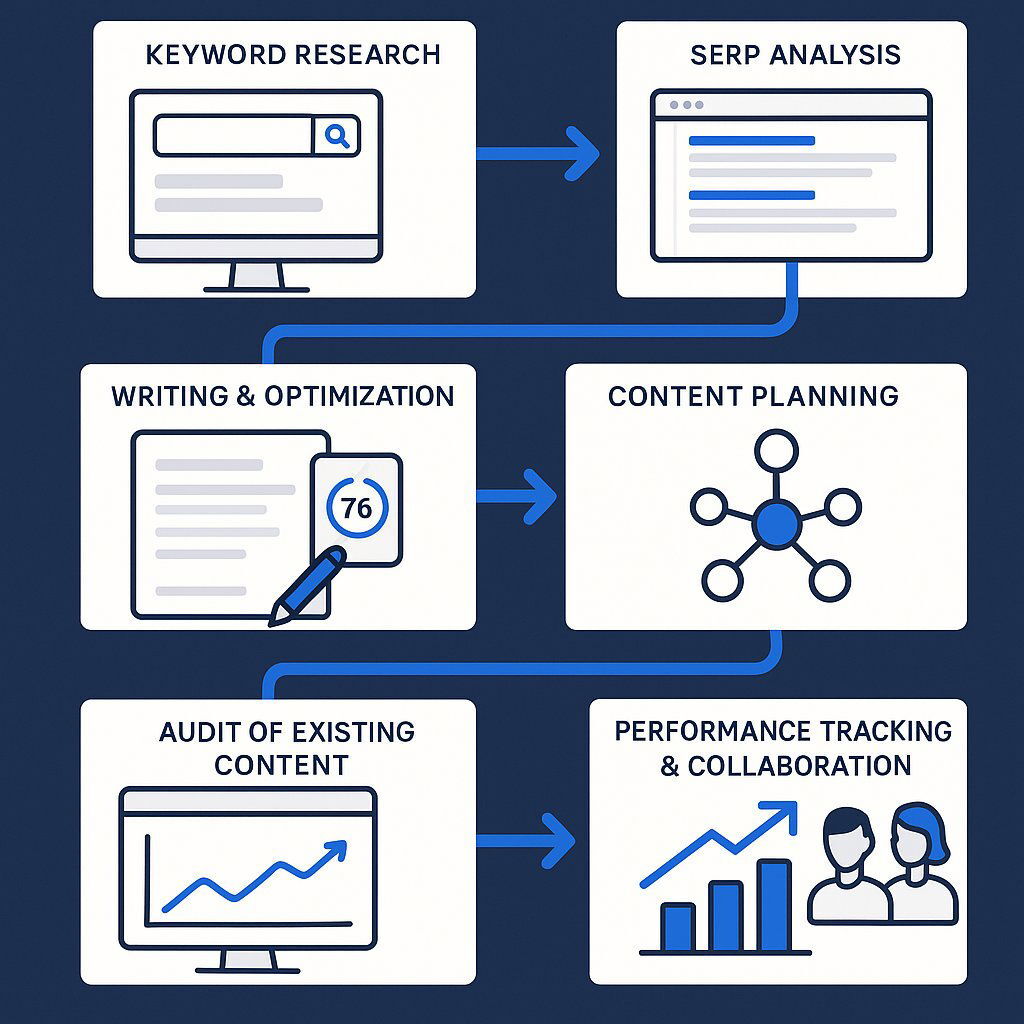 Surfer SEO Workflow Illustration