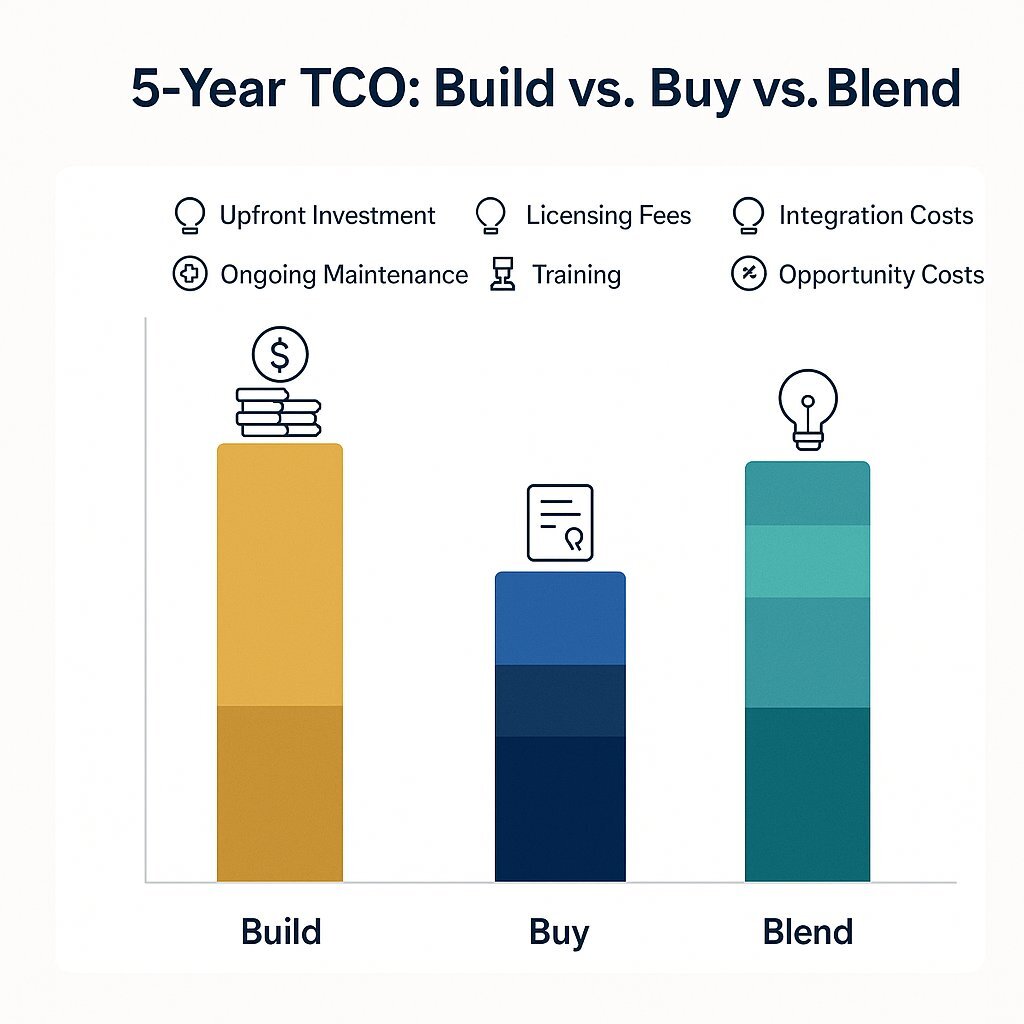 Total Cost of Ownership (TCO): Build vs Buy Comparison Chart
