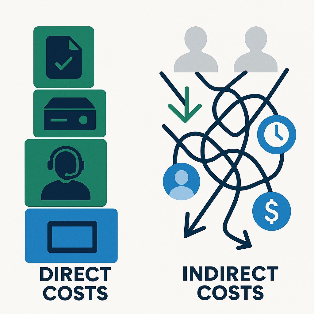 Direct vs. Indirect Costs in Software TCO