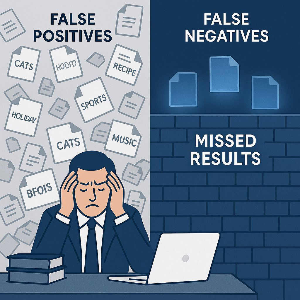 Supporting Visual – The Pitfalls of Traditional Keyword Search