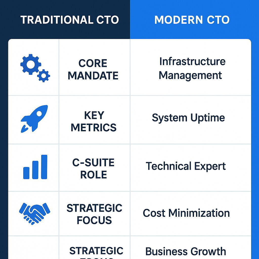Table: Traditional vs Modern CTO